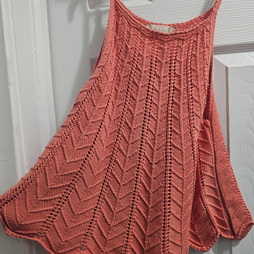Altar'd State Coral Knit Tank Top